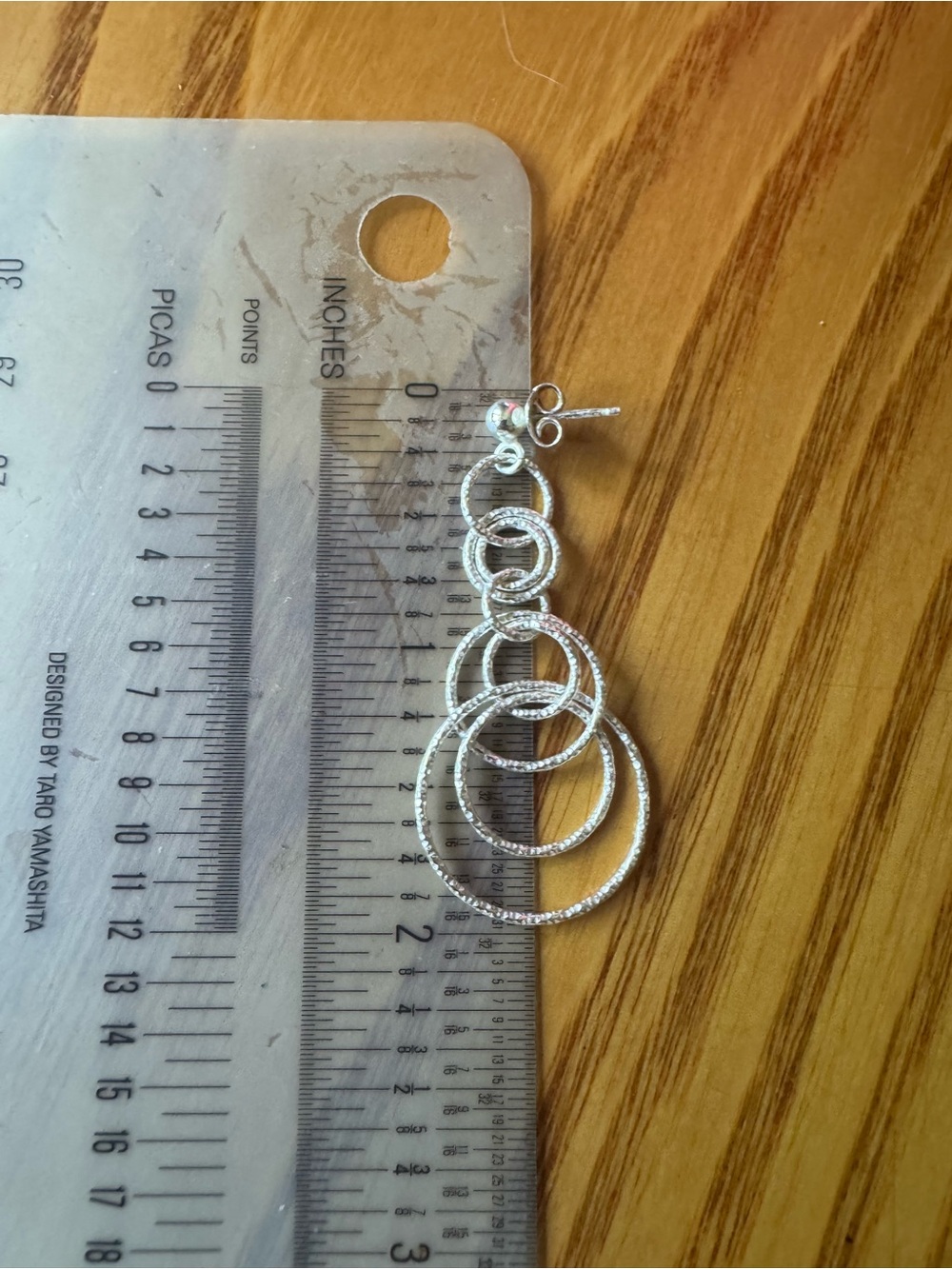 Silver Multi-Hoop Drop Earrings - Elegant Circle Design